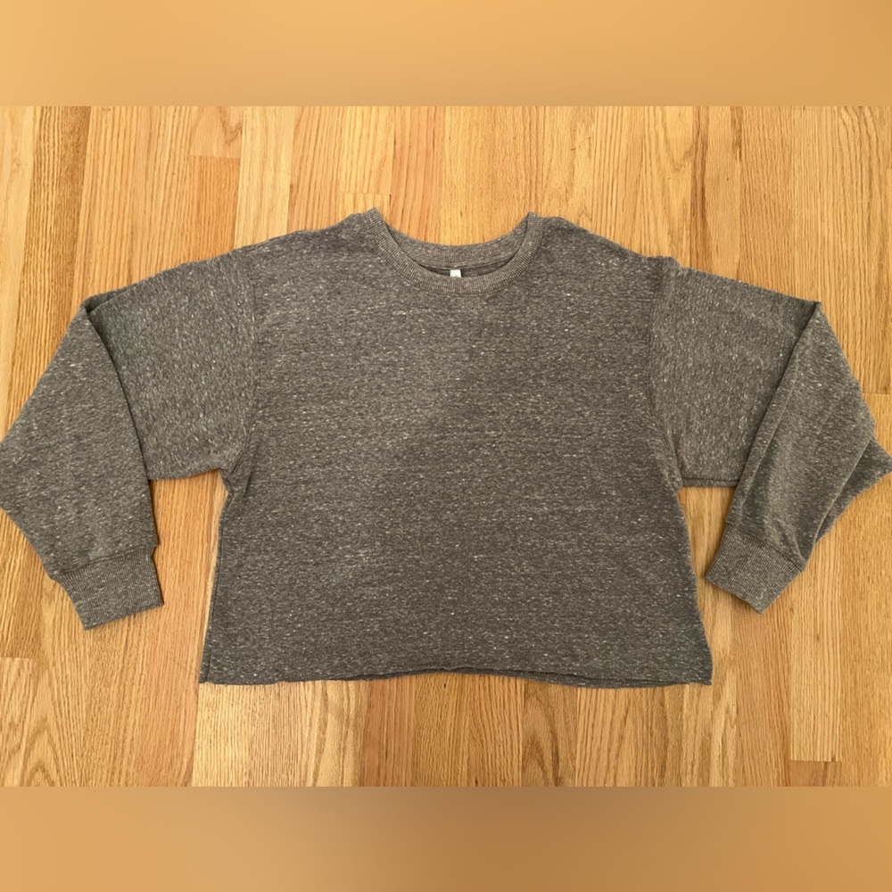 Z Supply Cropped Sweatshirt with unfinished bottom. Size S. Like New